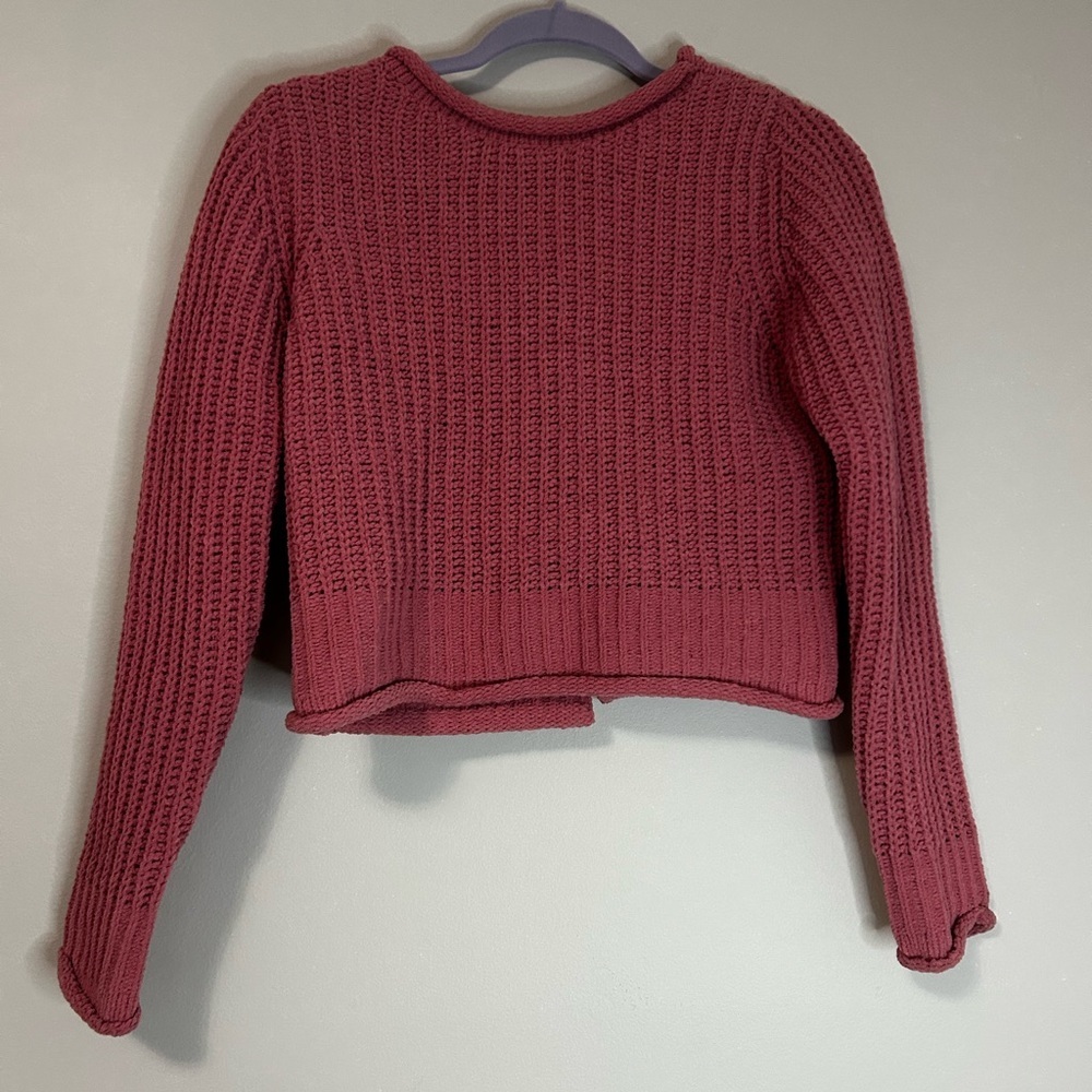 NWT New In Cozy Rose Knit Sweater, Size S - Picture 3 of 11